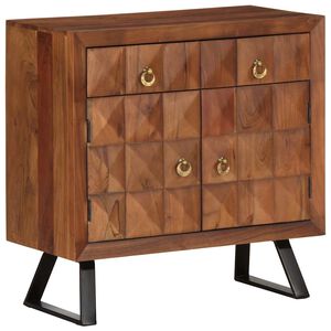 vidaXL Шкаф с чекмеджета, меденокафяв, 70x35x70 см, масивна дървесина, акация