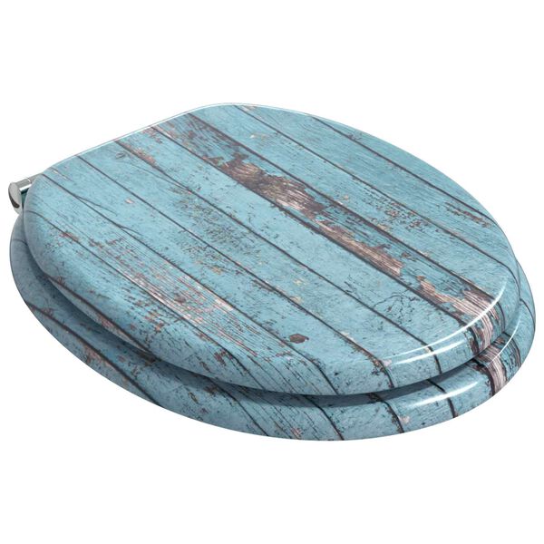 vidaXL Тоалетна седалка Синьо 44 x 38 см ПДЧ