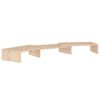 vidaXL Поставка за монитор, 80x24x10,5 см, бор масив