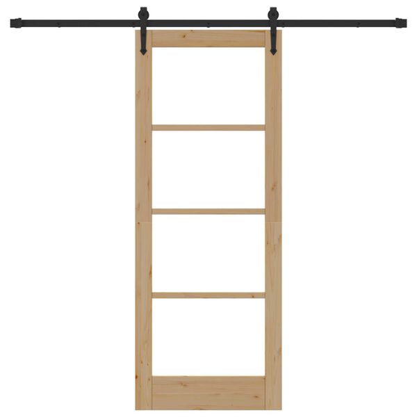 vidaXL Преплъзваща се врата ORKDAL Естествен 78 x 202 см