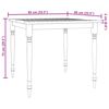 vidaXL Градински трапезен комплект, 3 части, тиково дърво масив