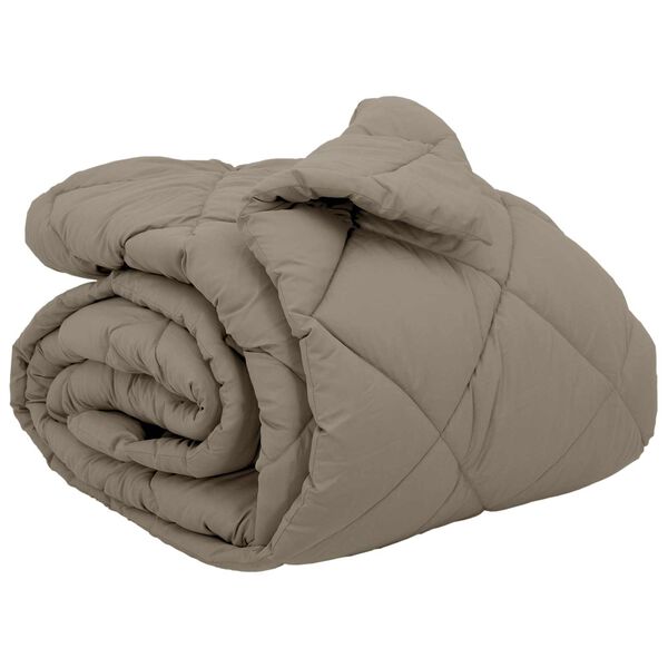 vidaXL Зимен юрган Светлосиво 220 x 200 см Микрофибър