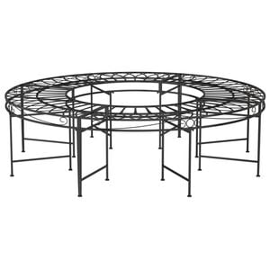 vidaXL Пейка за около дърво, &Oslash;160 см, черна, стомана