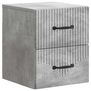 vidaXL Спален шкаф с монтаж на стена Бетонно сиво 34,5 x 33 x 40 см