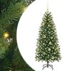 vidaXL С изкуствено коледно дърво Зелен 150 cm PE и PVC
