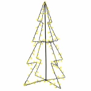 vidaXL Коледна елха конус, 160 LED, за закрито и открито, 78x120 см