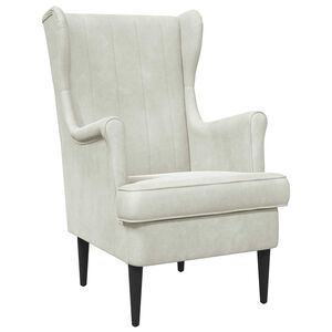 vidaXL фотьойл Крем Кадифе