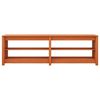 vidaXL Пейка за обувки Кафяво с восъчно покритие 160 x 36,5 x 50 см