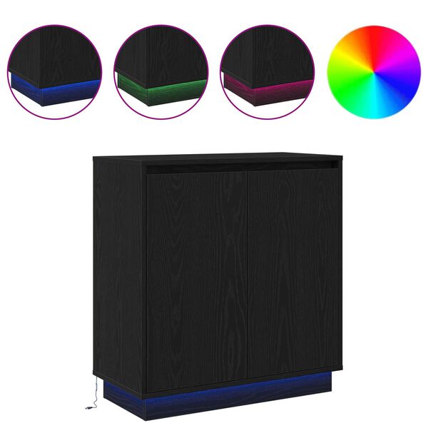 vidaXL Шкафче с рафт Черния дъб 71 x 34.5 x 75 см Инженерно дърво