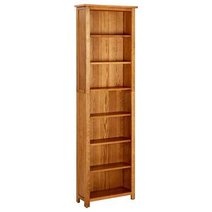 vidaXL Библиотека с 7 рафта, 60x22x200 см, дъбов масив