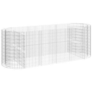 vidaXL Габион повдигната леха, поцинковано желязо, 300x100x100 cм