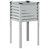 vidaXL Градинска саксия 45x45x88 см, поцинкована стомана