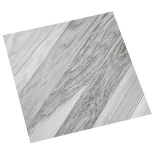 vidaXL Самозалепващи дъски за настилка Сиви ивици 30,5 x 30,5 см