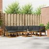 vidaXL Комплект дивани за открито 9 pcs Натурален и Антрацит