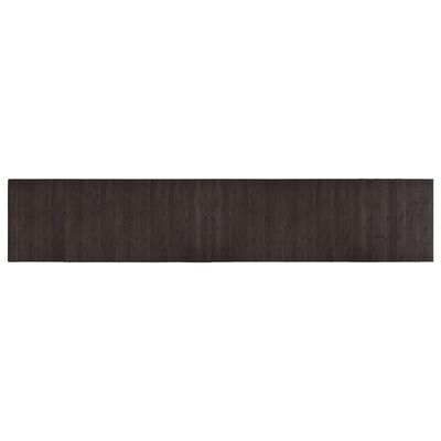 vidaXL Килим, правоъгълен, тъмнокафяв, 60x300 см, бамбук
