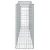 vidaXL Габионни кошници арка 8 бр 400x50x120/140 см поцинковано желязо