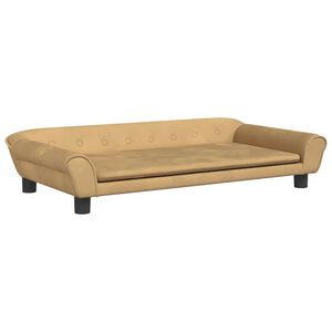 vidaXL Кучешко легло Кафяв 100x50x21 см кадифе