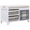 vidaXL Пейка за коридор, бяла, 70x33,5x45 см, дърво от пауловния