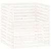 vidaXL Компостер, бял, 100x100x102 см, борово дърво масив