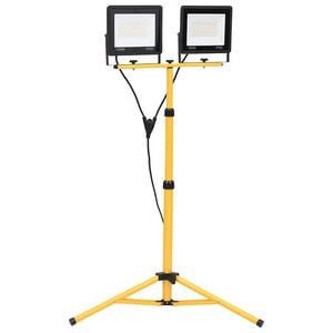 vidaXL LED прожектор със статив 2x100 W студено бяло