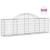 vidaXL Габионни кошници арка 50 бр 200x30x60/80 см поцинковано желязо