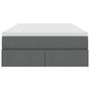 vidaXL Легло с място за съхранение и матрак Тъмен сив 120 x 200 cm