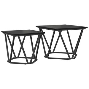 vidaXL Комплект помощни маси 2 pcs Черен дъб 50 x 50 x 40 cm