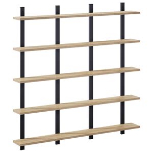 vidaXL Стенен рафт Дъб сонома 102 x 13,5 x 102 см Инженерна дървесина