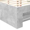 vidaXL Рамка за легло Циментено сиво 200 x 200 cm Инженерно дърво