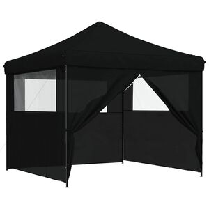 vidaXL Парти шатър 292 x 292 x 315 см Черно Оксфордска тъкан