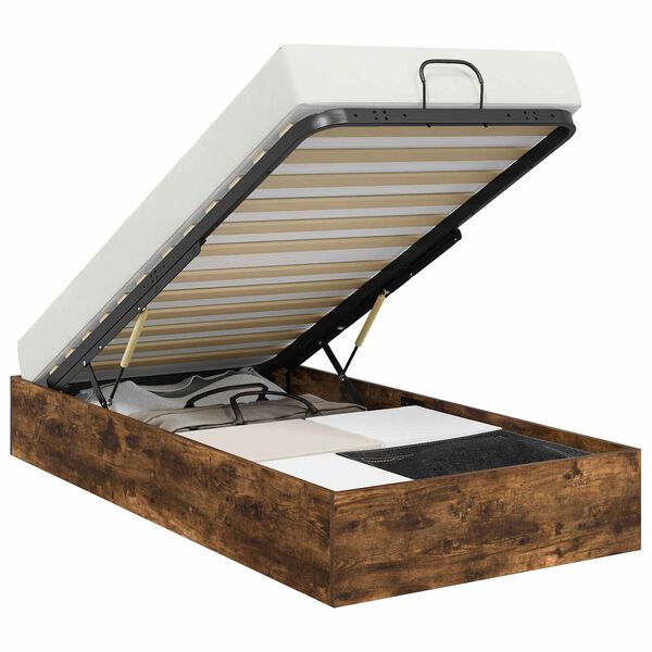 vidaXL Отоманско легло със съхранение Димян дъб 193 x 120 x 25 см ПДЧ