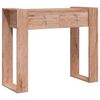 vidaXL Конзолна маса, 90x35x75 см, тиково дърво масив