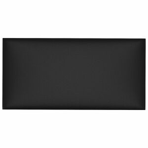 vidaXL Стенно табло за легло 12 pcs Черен 30 x 15 cm текстил
