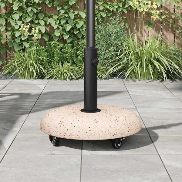 vidaXL Основа за чадър Жълт камък 45 x 45 x 40 cm Бетонно