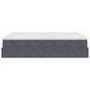 vidaXL Османско легло с матрак Тъмно сиво 140x200cm кадифе