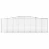 vidaXL Габионни кошници арка 5 бр 400x50x120/140см поцинковано желязо