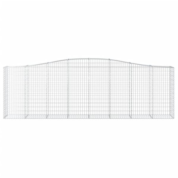 vidaXL Габионни кошници арка 5 бр 400x50x120/140см поцинковано желязо