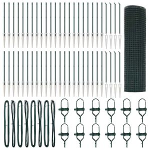 vidaXL Стълб за ограда. Зелено