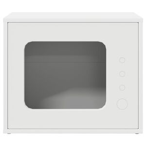 vidaXL Къща за котки Бяло 51 x 30 x 42 см Инженерно дърво