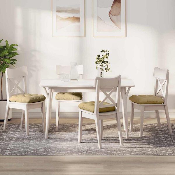 vidaXL Възглавници за седалки 4 pcs Сивозелен 45 x 45 cm