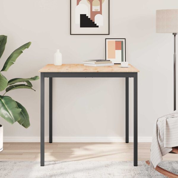 vidaXL Бар маса Естествен 110 x 55 x 105 см Солидно борово дърво