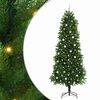 vidaXL Коледно дърво с 300 LED светодиода с поставка Зелен 240 cm ПЕ