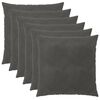 vidaXL Калъфка за възглавница 6 pcs HEERLEN Тъмносиво 55 x 55 см