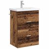 vidaXL Комплект мебели за баня Старо дърво 61 x 40 x 84,5 см