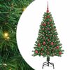 vidaXL С изкуствено коледно дърво с 150 LED светодиода Зелен 120 cm