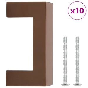 vidaXL Дръжки за шкафове, 10 бр, бронз, 64 мм, неръждаема стомана