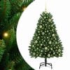 vidaXL С изкуствено коледно дърво 120 cm 150 LED светодиода Топло бяло