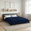 vidaXL Пълно годишно юрганче Тъмен син 220 x 240 cm Микрофибър