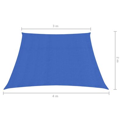 vidaXL Платно-сенник, 160 г/м², синьо, 3/4x2 м, HDPE