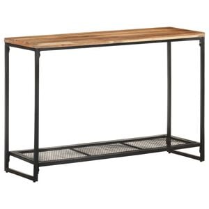 vidaXL Конзолна маса, 110x35x75 см, акациево дърво масив